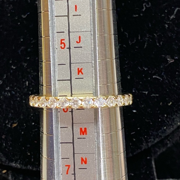 Elegant Gold and Diamond Eternity Band size 6 - Picture 4 of 5